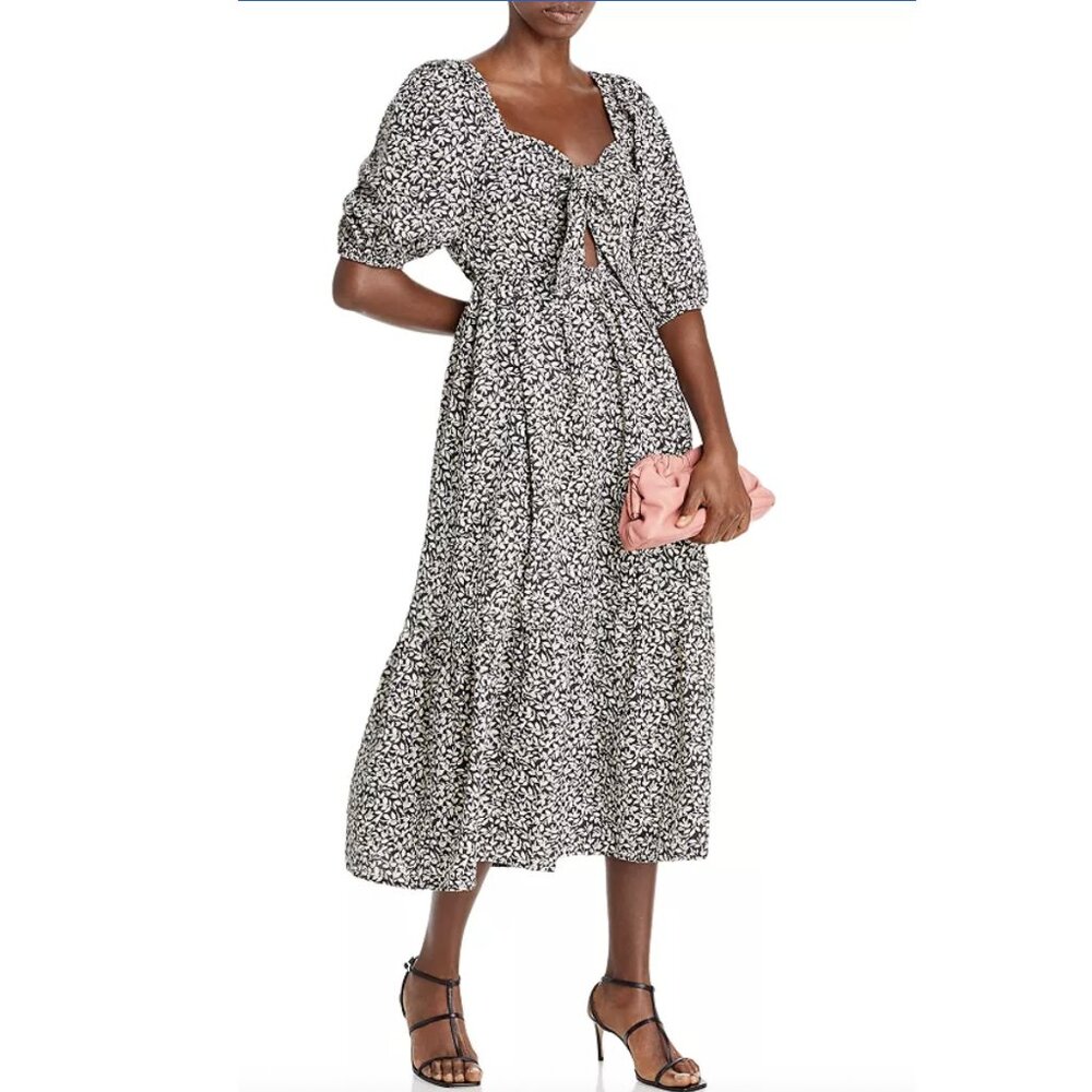 AQUA Bow Front Floral Dress - 100% Exclusive Bloomingdalels, like new